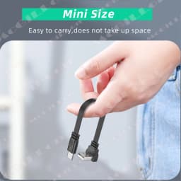 Flat Flexible Straight&Up & Down & Left & Right Angled 90 Degree USB Male to Type C Male Charging and Data Cable 10CM 30CM 50CM