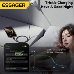 Essager 100W Type C To Type C Cable For iPhone 16 15 Samsung Huawei 5A PD Fast Charging For Macbook iPad Digital Dispaly Cable