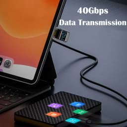 U Shape USB C To USB C Digital Display Adapter 140W Fast Charging Type C Male To C Female Extension Adapter 40Gbps Data Transfer