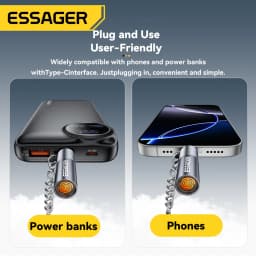 Essager USB-C Mini Lighter Tungsten Wire Blow-to-Ignite Safety for Air Travel No Flame Auto Shut-Off Typec Cigarette Lighter