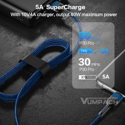 Vumpach USB Type C Cable Fast Charging Data Cord Charger Cable C for iPhone 15 Samsung S21 A51 Xiaomi Mi 10 Redmi Huawei Cable