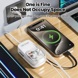 6 in 1 USB Power Strip PD Type C Fast Charging Phone Power Adapter For iPhone Samsung Xiaomi EU/US/UK Plug Wall Charger Socket