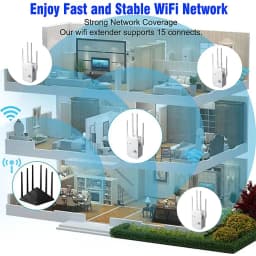 1200Mbps WiFi Repeater Dual Band 2.4G 5G Wireless Signal Extender Wifi Amplifier Router Long Range Wi-Fi Booster For Office Home