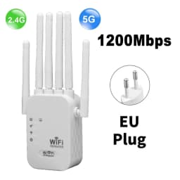 1200Mbps WiFi Repeater Dual Band 2.4G 5G Wireless Signal Extender Wifi Amplifier Router Long Range Wi-Fi Booster For Office Home