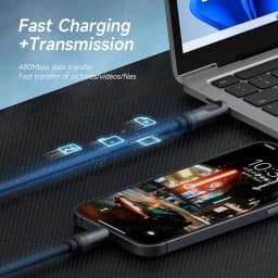 Hagibis USB C Cable with LED Display Type C to C Fast Charger Cable PD 240W Silicone Charging Cord for iPhone 17 Macbook Pro Air