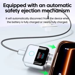 140W Intelligent Fully Charged Auto Separator Digital Display Power Off Overcharge Protection Charger Adapter USB C Disconnector