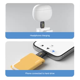 Hagibis USB C Adapter USB A to USB C Male to Male Converter Charging Connector for IPhone17 Pro Laptop SSD Power Bank Earphone