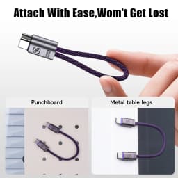 240W Magnetic Short Cable 0.16m with Cable Organizer Fast Charging Data Transfer for Xiaomi /UGREEN/HUAWEI/Powerbank