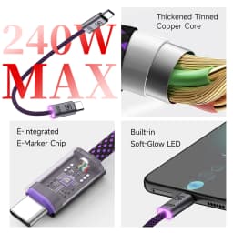 240W Magnetic Short Cable 0.16m with Cable Organizer Fast Charging Data Transfer for Xiaomi /UGREEN/HUAWEI/Powerbank