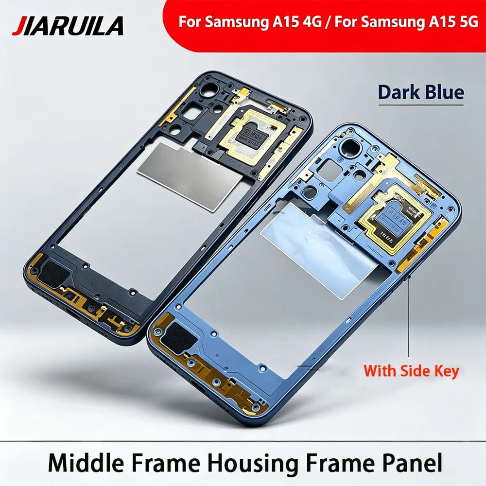 NEW For Samsung A15 4G A155 A15 5G A156 Middle Frame Housing Frame Panel Rear Housing Case Panel Replacement Part