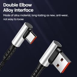 0.25/0.5M Cable 90 Degree Elbow USB A Type C to Type C Fast Charging Cable Power Bank Data Cord For iPhone 15 cavo usb type c