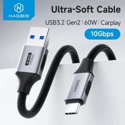 Hagibis USB C Cable USB A to USB C Charger Cord Fast Charging High Speed Data for iPhone 17 16 Pro iPad Pixel Samsung Carplay