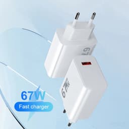 Original USB Charger For Xiaomi Redmi POCO ONEPLUS OPPO VIVO SAMSUNG HUAWEI IPHONE 67W Fast Charging Type-C Cable Phone Adapter