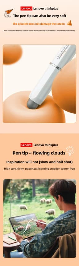 Lenovo Stylus Three Pen Tips Touch Screen Pen For Android IOS Tablet And Phone iPad Universal No Need To Charge Pencil