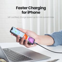 UGREEN MFi USB Cable for iPhone 14 13 12 Pro Max 2.4A Fast Charging Lightning Cable for iPad Mini Phone Data Cable