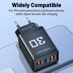 USB Type C Charger 30W Fast Charging EU/US Plug Wall Charger For iPhone Samsung Xiaomi Huawei 3 Ports USB Phone Charger Adapter
