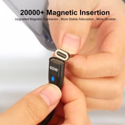 PD 60W Magnetic Data Cable Fast Charging USB C To TypeC Micro Data Cord For iPhone Samsung Magnet Charger Wire USB A Adapter