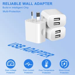 1/3/5/10pcs Universal 5V 2.1A Charger AU Plug Adapter Cell Phones Dual Port Power Plug Standard Wall Adapter For Mobile Phone