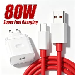 80W Super VOOC EU Fast Charger Type C Cable For OnePlus 9 9R 10 Pro 11 12 13 Nord CE 3 4 Lite 5 N200 N300 OPPO Realme USB Cables