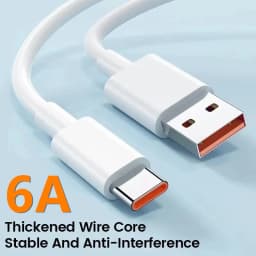 6A 67W Ultra Fast Charger Cable for Xiaomi 10T 11 Lite 12 13 14 Redmi Note 10 11T 12T 13 POCO X4 X5 F5 Type C USB Charging Cable