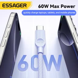 Essager USB C Color Cable For iPhone 16 15 14 Xiaomi Huawei PD 60W Fast Charging For Samsung Macbook iPad Type C to Type C Cable