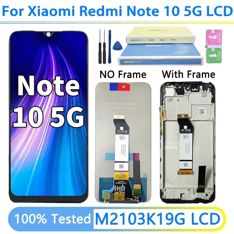 6.5''For Xiaomi Redmi Note 10 Note10 5G LCD Display Touch Screen Digitizer Assembly M2103K19G M2103K19C LCD Replacement