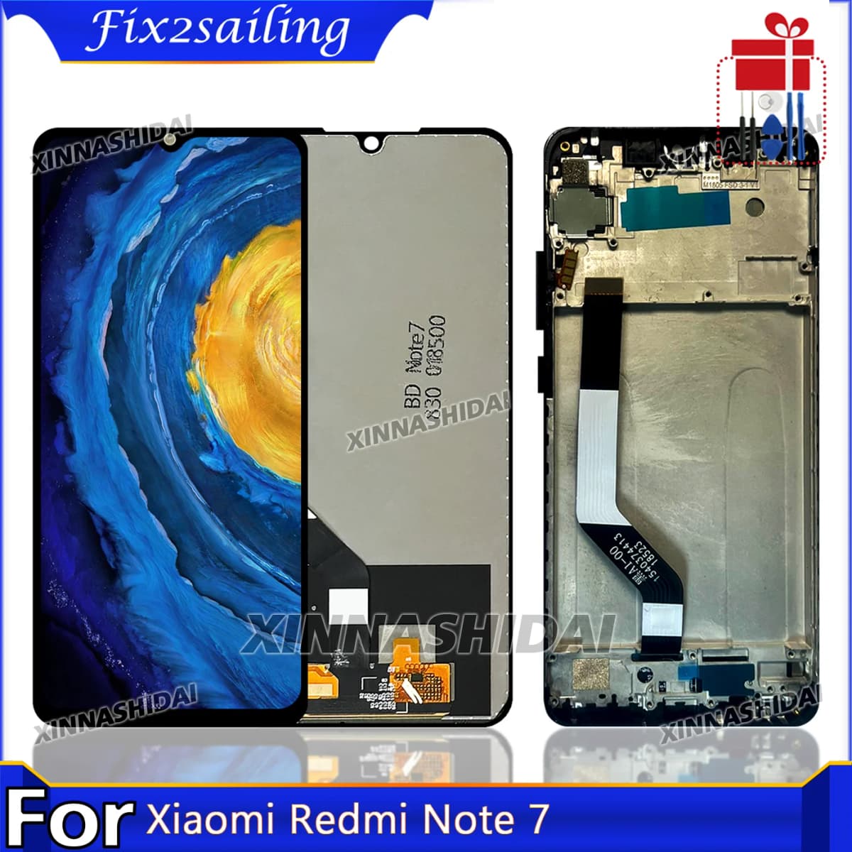 6.3" Super Quality For Redmi Note 7 LCD M1901F7G M1901F7H M1901F7I Display Screen Touch Digitizer Assembly Replacement Repair
