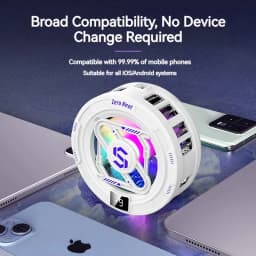 K52 AI Mobile Cooler Magnetic Back-clip Ice Cooling Radiator Digital Display RGB Light Gaming Cooler Temperature Control