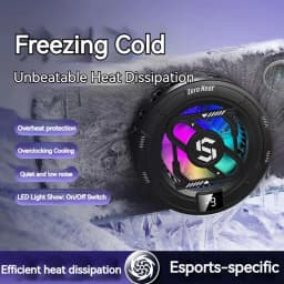 K52 AI Mobile Cooler Magnetic Back-clip Ice Cooling Radiator Digital Display RGB Light Gaming Cooler Temperature Control