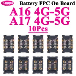 10pcs Battery FPC Connector Cilp Contact Plug For samsung A54 A34 A55 A35 A33 A73 A07 A13 A15 A16 A17 Connector Plug On Board