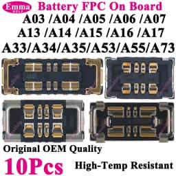 10pcs Battery FPC Connector Cilp Contact Plug For samsung A54 A34 A55 A35 A33 A73 A07 A13 A15 A16 A17 Connector Plug On Board