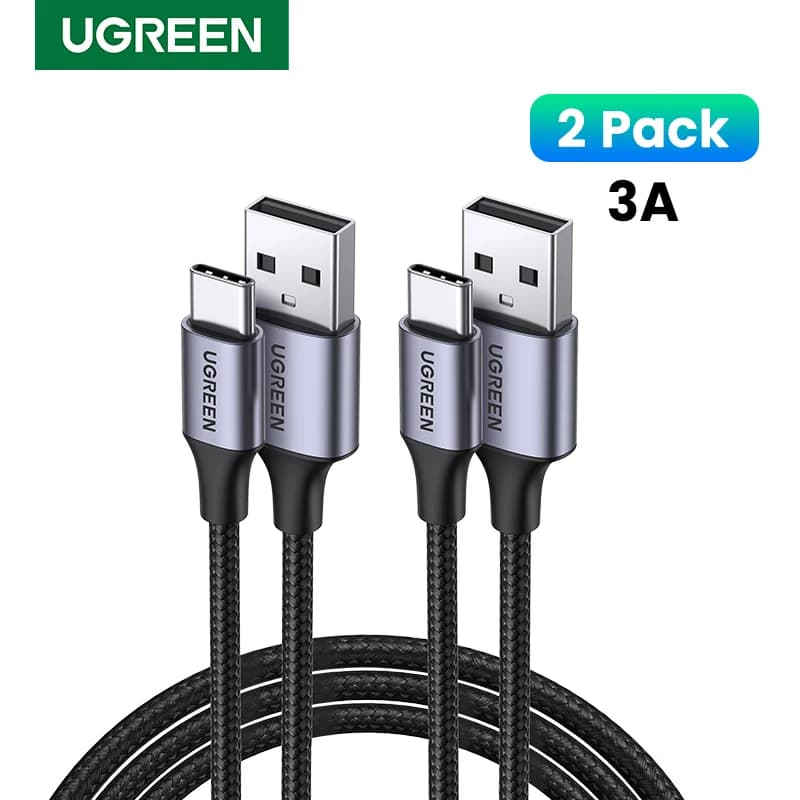 [2 Pack] UGREEN 3A USB Type C Cable For Xiaomi Samsung S25 S24 Fast Charging USB Data Cable 18W For iPhone 17 16 iPad Poco USB C