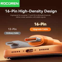Rocoren 240W USB Cable PD USB C to Type C Cable for Huawei Xiaomi Samsung USB C Fast Charging Chager Cable Cord Type-C Cable