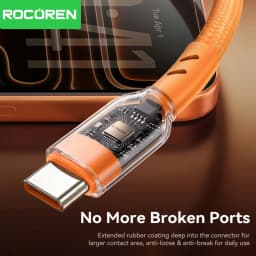 Rocoren 240W USB Cable PD USB C to Type C Cable for Huawei Xiaomi Samsung USB C Fast Charging Chager Cable Cord Type-C Cable