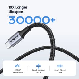 [2 Pack] UGREEN PD100W USB C Cable 5A Type C Fast Charger Cable for Samsung S26 iPhone 17 Laptop MacBook Dell HP QC 4.0 USB Cord