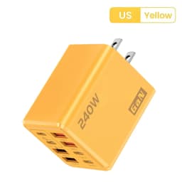 KEBIDUMEI 240W GaN 8-Port Fast Charger Multi-Port USB C Type C PD QC3.0 Charger for MacBook Laptop Phone 17/16/15 Pro