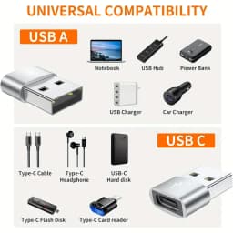 NNBILI 4PCS USB To Type C OTG Adapter USB USB-A Male To USB Type-c Female Converter For Macbook Samsung S20 USB C OTG Connector