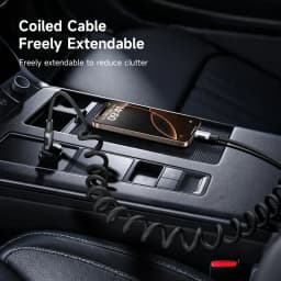 Hagibis Coiled USB 3.2 Gen2 to USB C Cable USB A to Type C Data Cord 10Gbps for Carplay Motorcycle iPhone 17/16/15 Pro Max Car