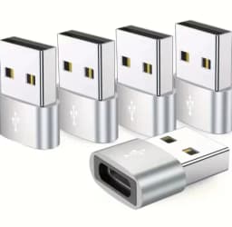 5PCS OTG USB to USB C Adapters Durable Metallic Build Universal Compatibility Including iPhone iPad Samsung S23 IWatch AirPods