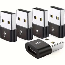5PCS OTG USB to USB C Adapters Durable Metallic Build Universal Compatibility Including iPhone iPad Samsung S23 IWatch AirPods