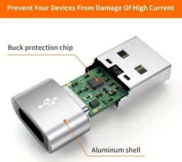 5PCS OTG USB to USB C Adapters Durable Metallic Build Universal Compatibility Including iPhone iPad Samsung S23 IWatch AirPods