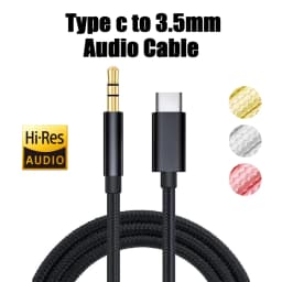 USB-C Type-C to 3.5mm Jack AUX Cable Audio Converter for iPhone 15 For Samsung Xiaomi Car Stereo & Headphone Aux Adapter Cable
