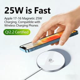 New Qi2.2 Magnetic Charger for MagSafe 25W Super Wireless Fast Charging for iPhone 17 16 15 14 13 18 Pro Max Samsung S26 S25