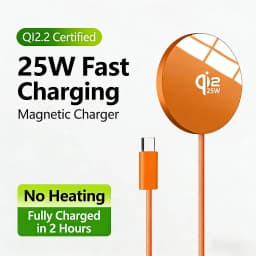 New Qi2.2 Magnetic Charger for MagSafe 25W Super Wireless Fast Charging for iPhone 17 16 15 14 13 18 Pro Max Samsung S26 S25