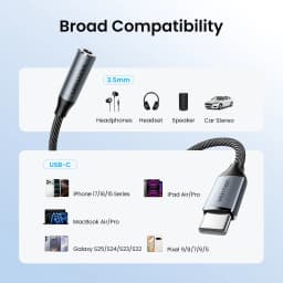 [2Pcs] Vention USB Type C to 3.5mm Jack Earphone Adapter Headphone USB C Cable Audio Adapter with DAC For iPhone 17 16 15 Xiaomi