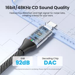 [2Pcs] Vention USB Type C to 3.5mm Jack Earphone Adapter Headphone USB C Cable Audio Adapter with DAC For iPhone 17 16 15 Xiaomi