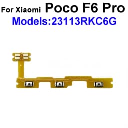 For Xiaomi Poco M6 X6 F6 Pro Plus 4G 5G X6 Neo Power Volume Side Button Flex Cable Ribbon Spare PartsParts