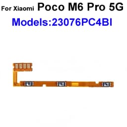 For Xiaomi Poco M6 X6 F6 Pro Plus 4G 5G X6 Neo Power Volume Side Button Flex Cable Ribbon Spare PartsParts