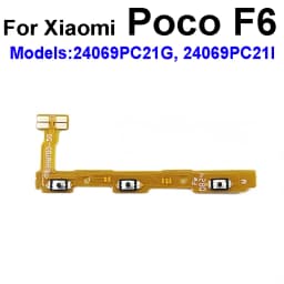 For Xiaomi Poco M6 X6 F6 Pro Plus 4G 5G X6 Neo Power Volume Side Button Flex Cable Ribbon Spare PartsParts
