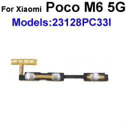 For Xiaomi Poco M6 X6 F6 Pro Plus 4G 5G X6 Neo Power Volume Side Button Flex Cable Ribbon Spare PartsParts